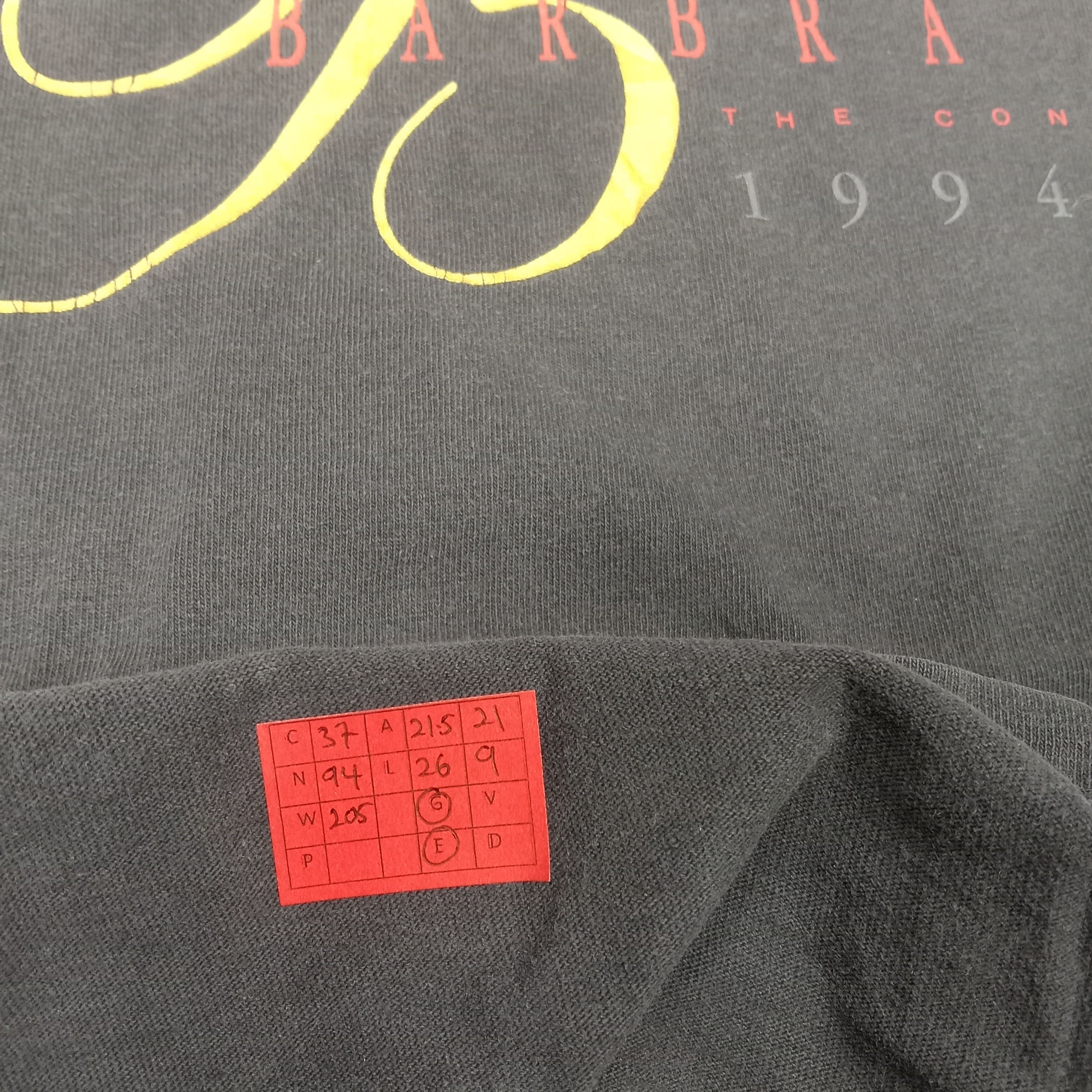 Band Tees × Vintage Barbra The Concert 1994 Streetwear Style Vintage Tshirt Size US L / EU 52-54 / 3 - 7 Thumbnail