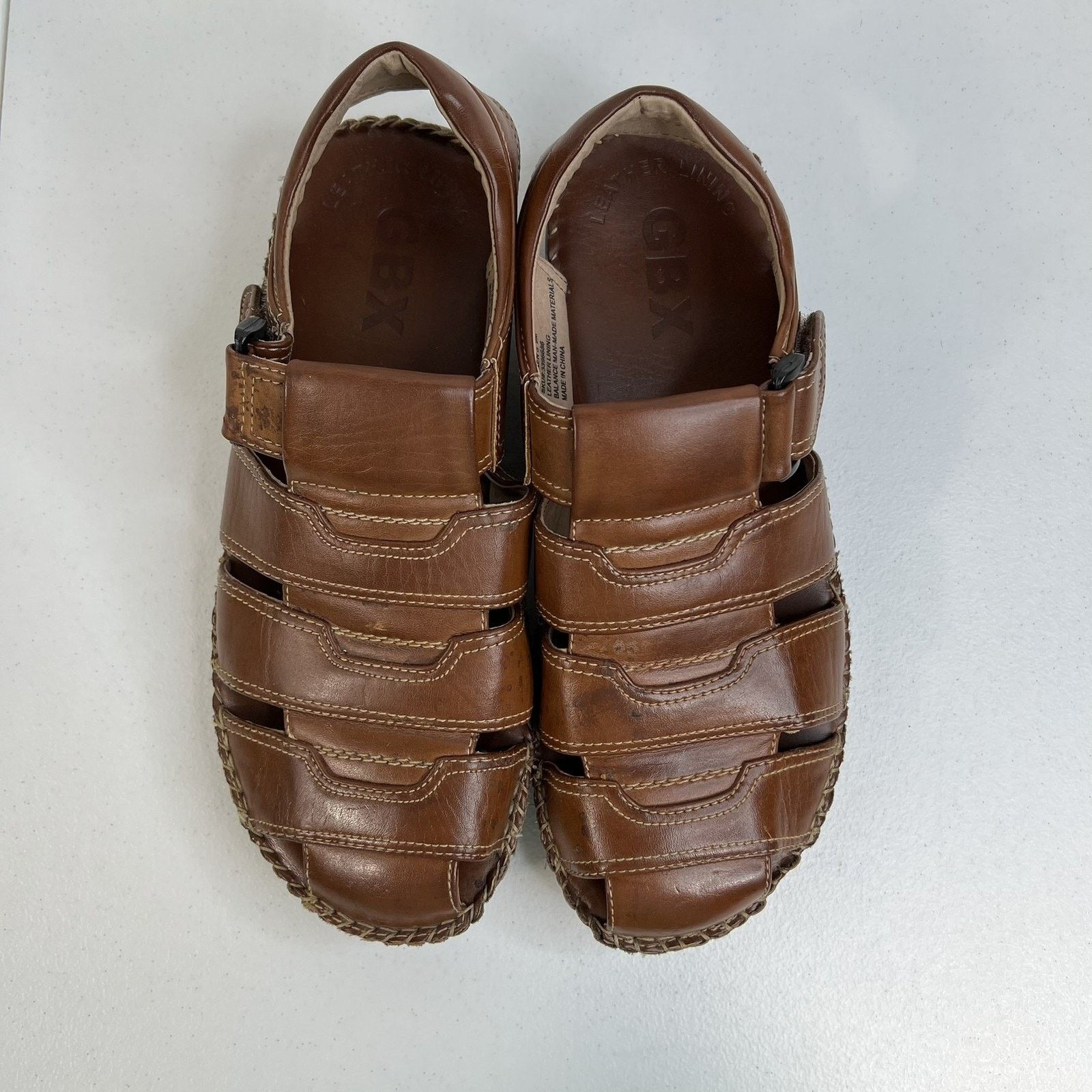 GBX GBX Size 9M Fisherman Sandals Brown Leather Casual Comfort Size US 9 / EU 42 - 6 Thumbnail