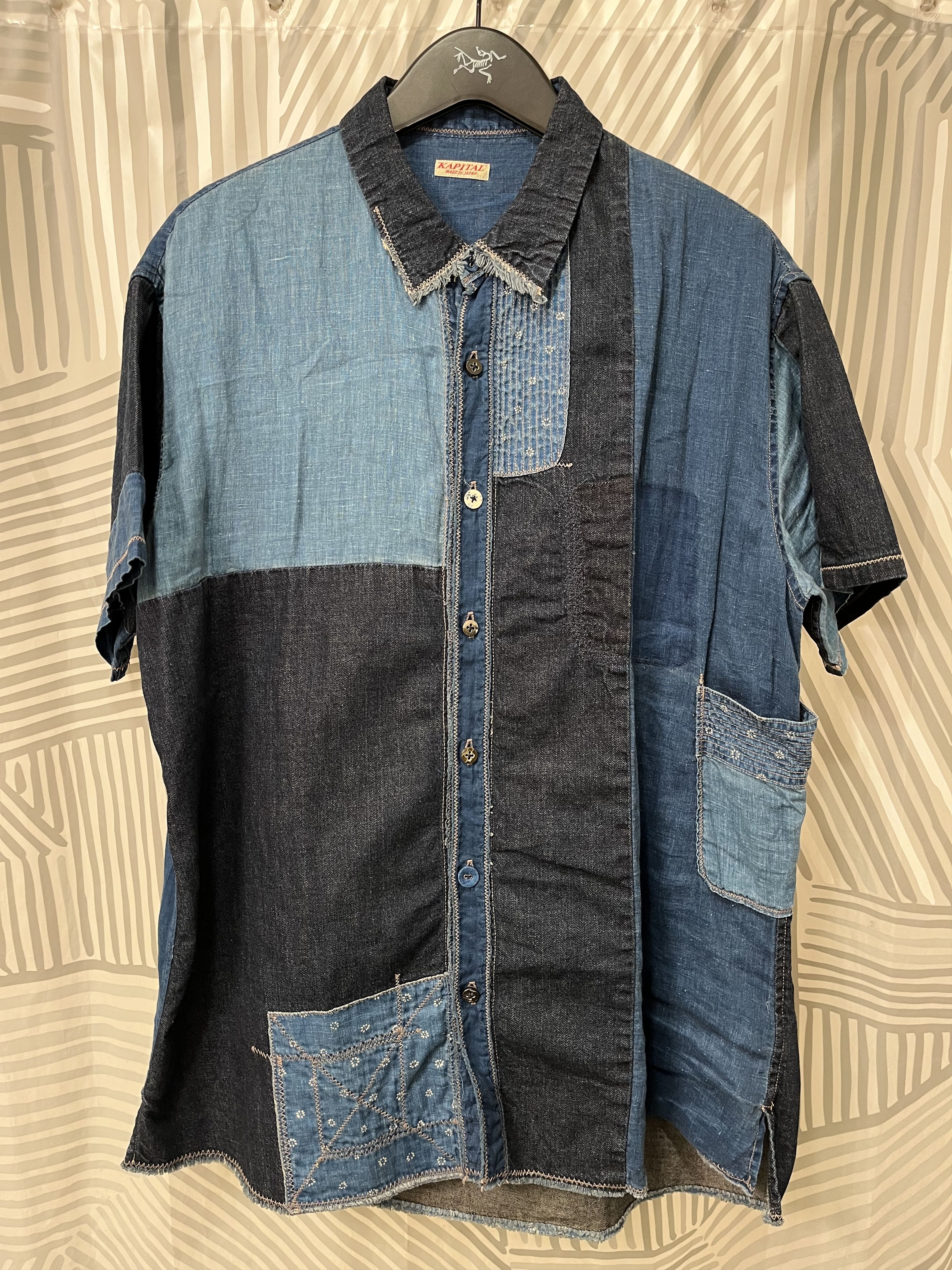 Kapital [3] Linen Patchwork Kathmandu Shirt (SS22) | Grailed