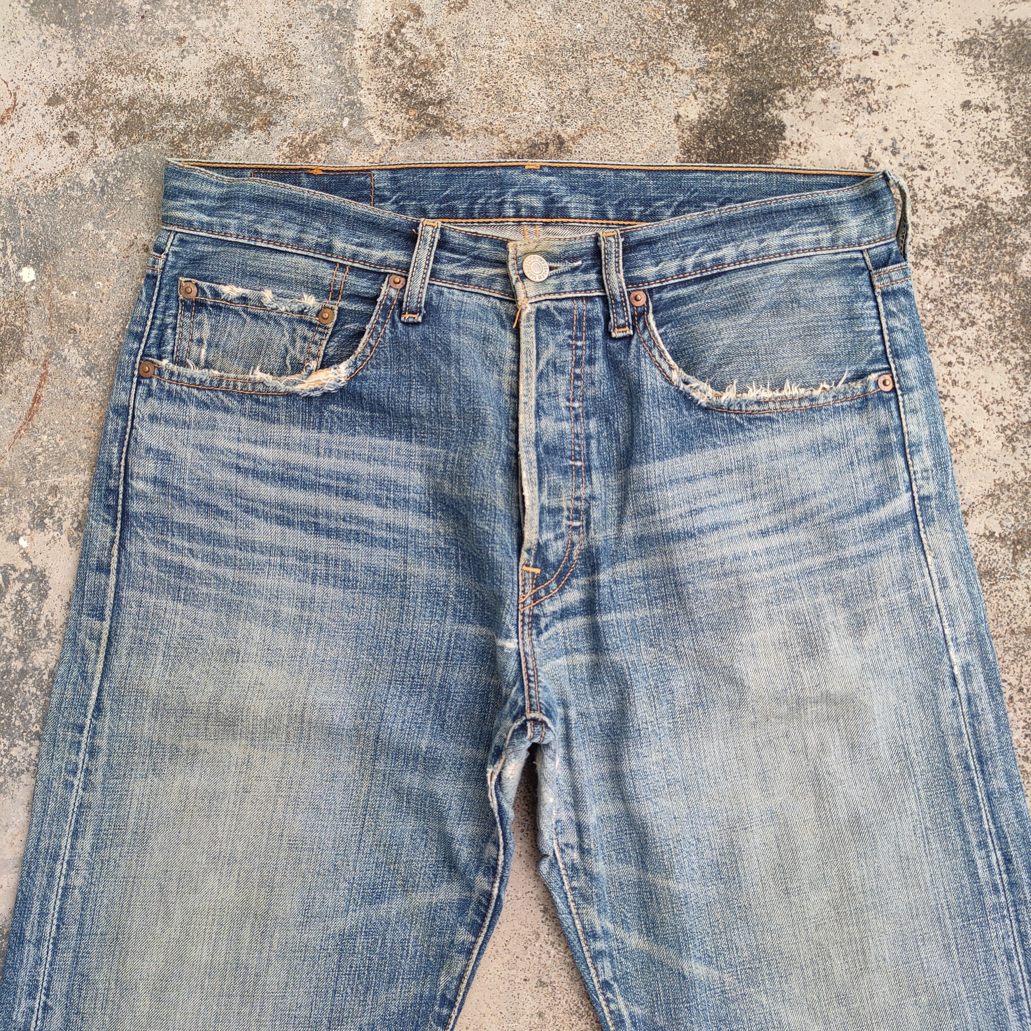 Levi's vintage Levi's 501 faded jeans denim pants Size US 33 - 3 Thumbnail