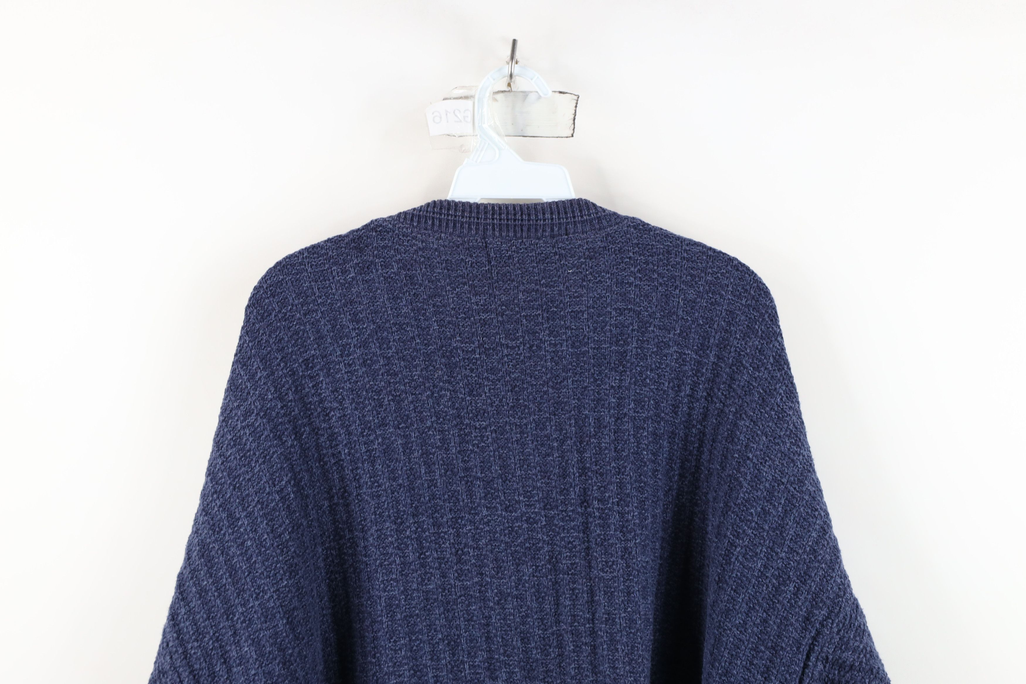 Vintage Vintage 90s Streetwear Cotton Ribbed Knit Sweater Blue USA Size US XL / EU 56 / 4 - 9 Thumbnail