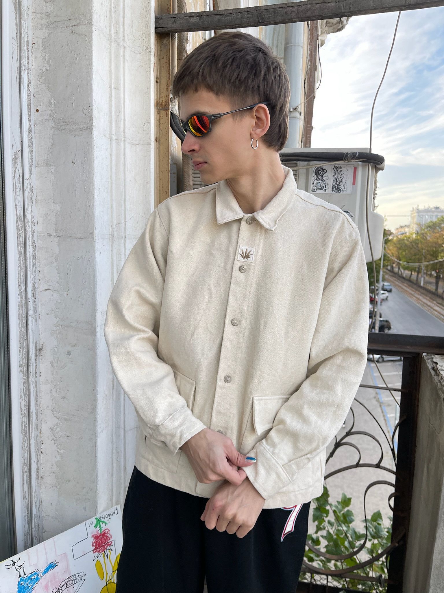 Vintage Vintage 90s Hemp Weed Logo work chore Jacket Size US M / EU 48-50 / 2 - 5 Thumbnail