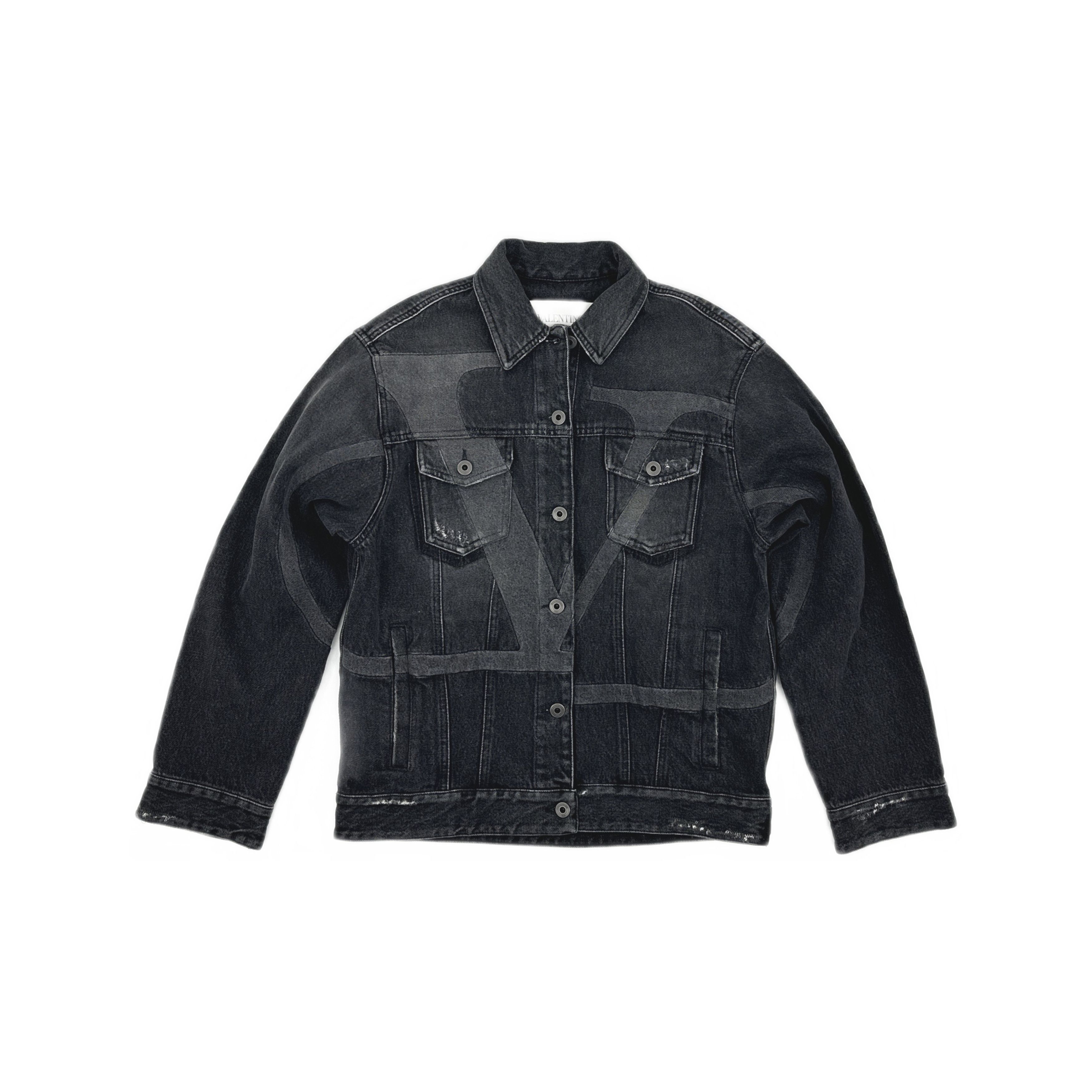 Valentino Valentino Logo Print Denim Jacket Size 38 Size XS / US 0-2 / IT 36-38 - 1 Thumbnail