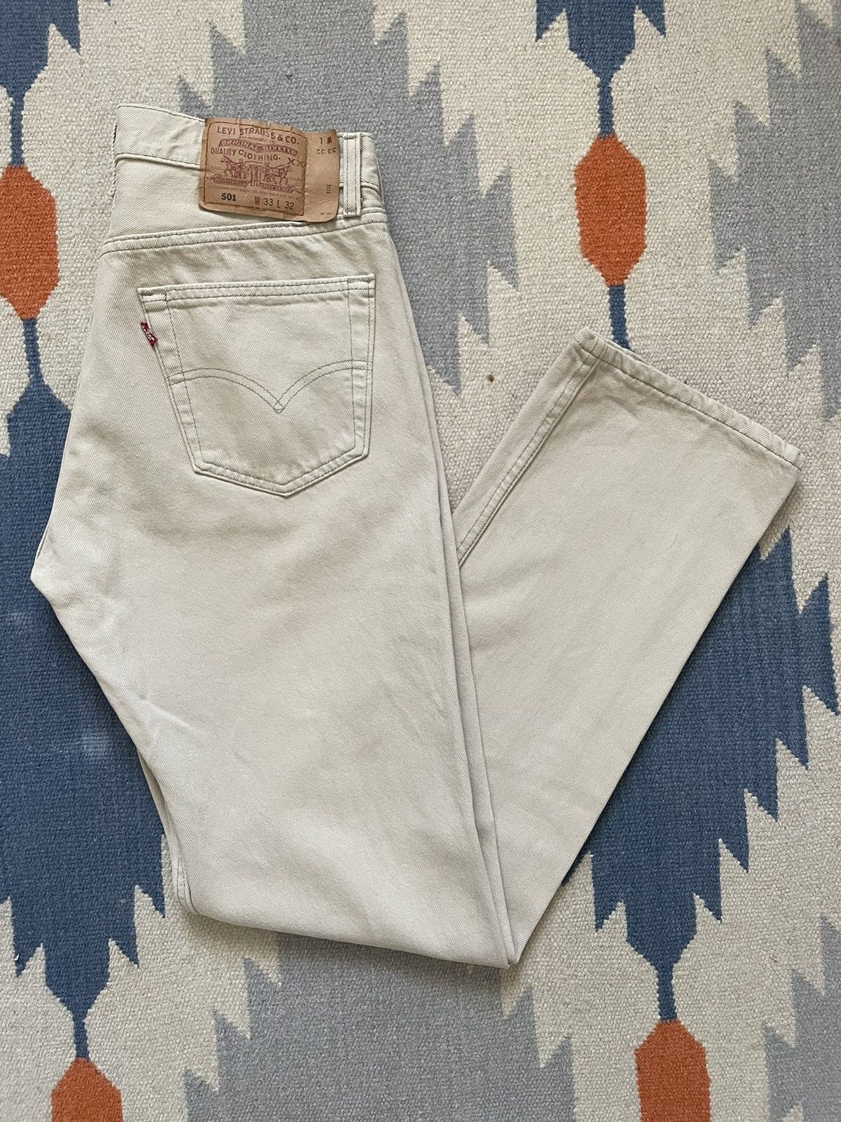 Vintage Vintage 1990s Levi’s 501 Jeans Beige Earth Tone 33x32 USA | Grailed