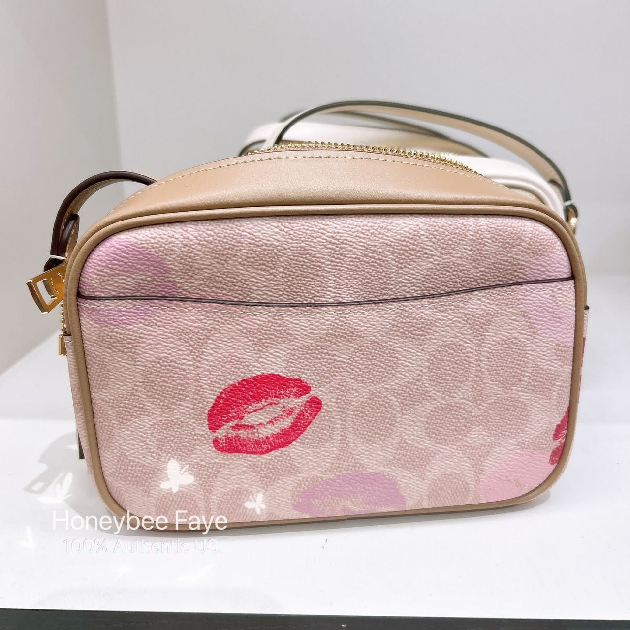 Coach Mini Jamie Camera Bag In Signature Canvas With Lips CZ942 Size ONE SIZE - 4 Thumbnail