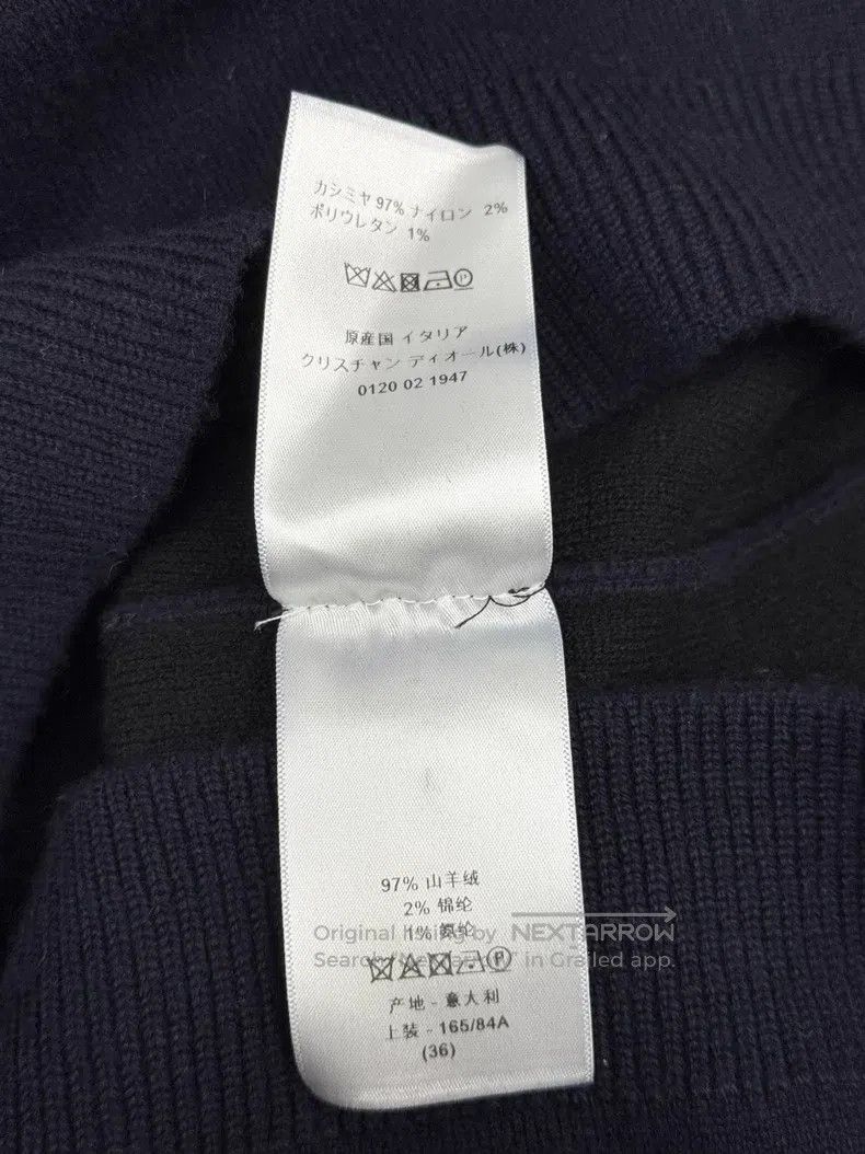 Dior Dior Dark blue long hooded 8-character cashmere sweater Size XS / US 0-2 / IT 36-38 - 6 Thumbnail