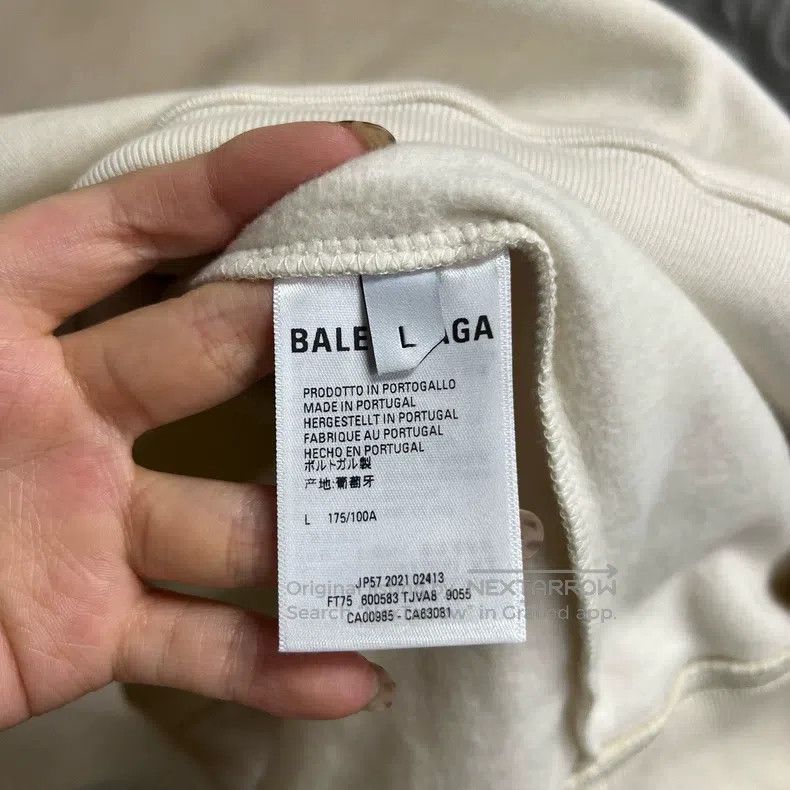 Balenciaga Balenciaga Off-white Solid Fleece Hooded Sweatshirt Size US M / EU 48-50 / 2 - 9 Thumbnail