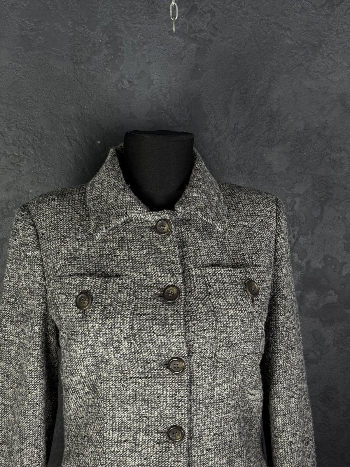 Valentino Valentino Women’s Grey Wool Blend Tweed Jacket Blazer Size M / US 6-8 / IT 42-44 - 3 Thumbnail
