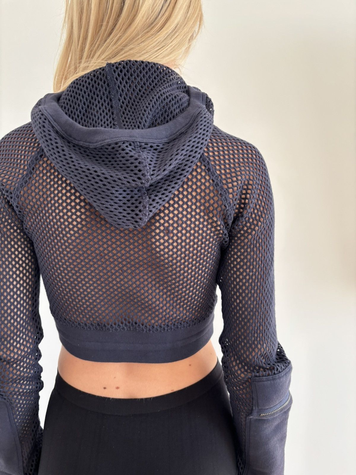 Jean Paul Gaultier Jean Paul Gaultier vintage cropped mesh hoodie Size S / US 4 / IT 40 - 8 Thumbnail