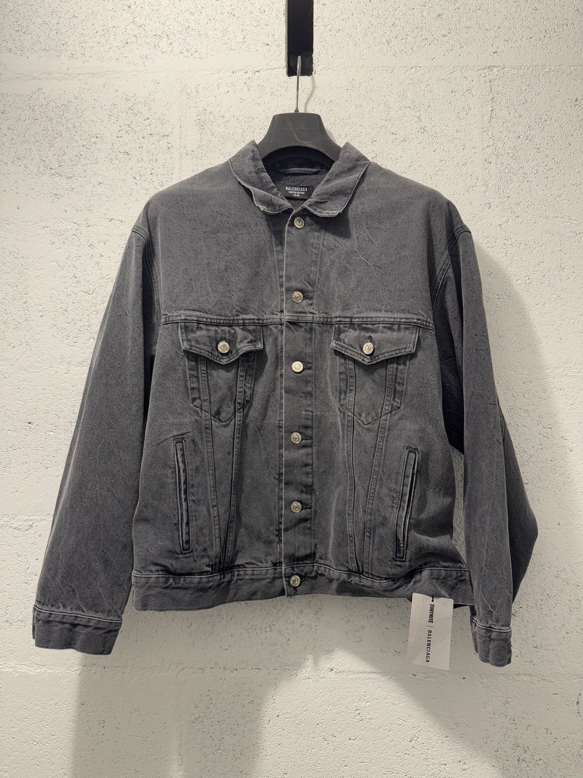 Balenciaga *RARE* 163/200 BALENCIAGA X FORTNITE DEMNA GREY DENIM JACKET Size US M / EU 48-50 / 2 - 2 Thumbnail