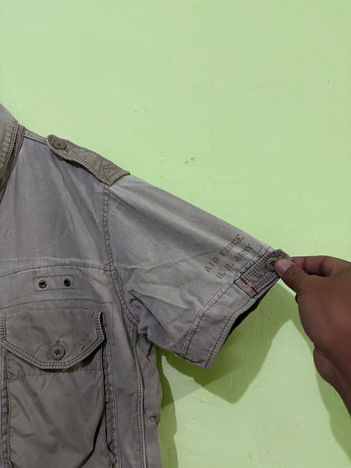 Avirex VTG Avirex Zipper Shirt Single pocket Military Fashion Size US M / EU 48-50 / 2 - 2 Thumbnail