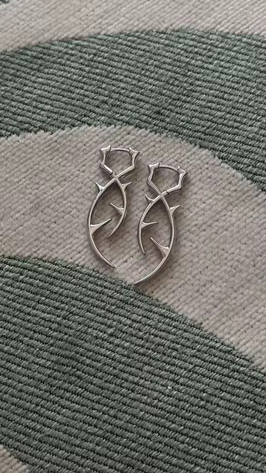 Jewelry Y2k Gothic Thorn Dangle Earrings Size ONE SIZE - 5 Thumbnail