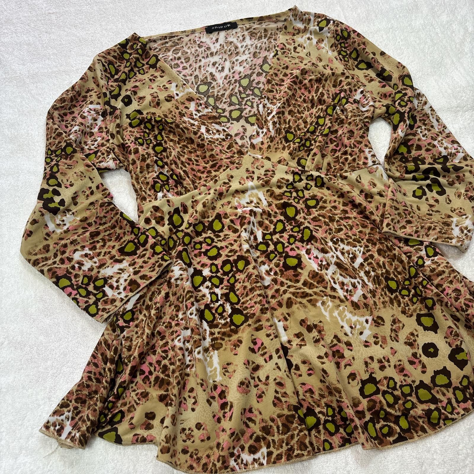 Other y2k euro cheetah print blouse top Size M / US 6-8 / IT 42-44 - 2 Thumbnail