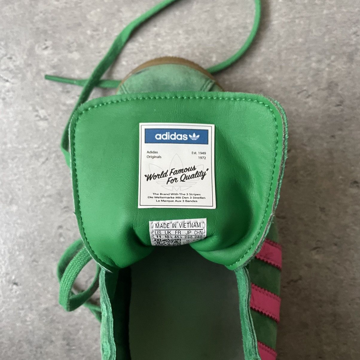 Adidas Exclusive Adidas London City Series Pink/Green Sneakers Size US 11 / EU 44 - 8 Thumbnail