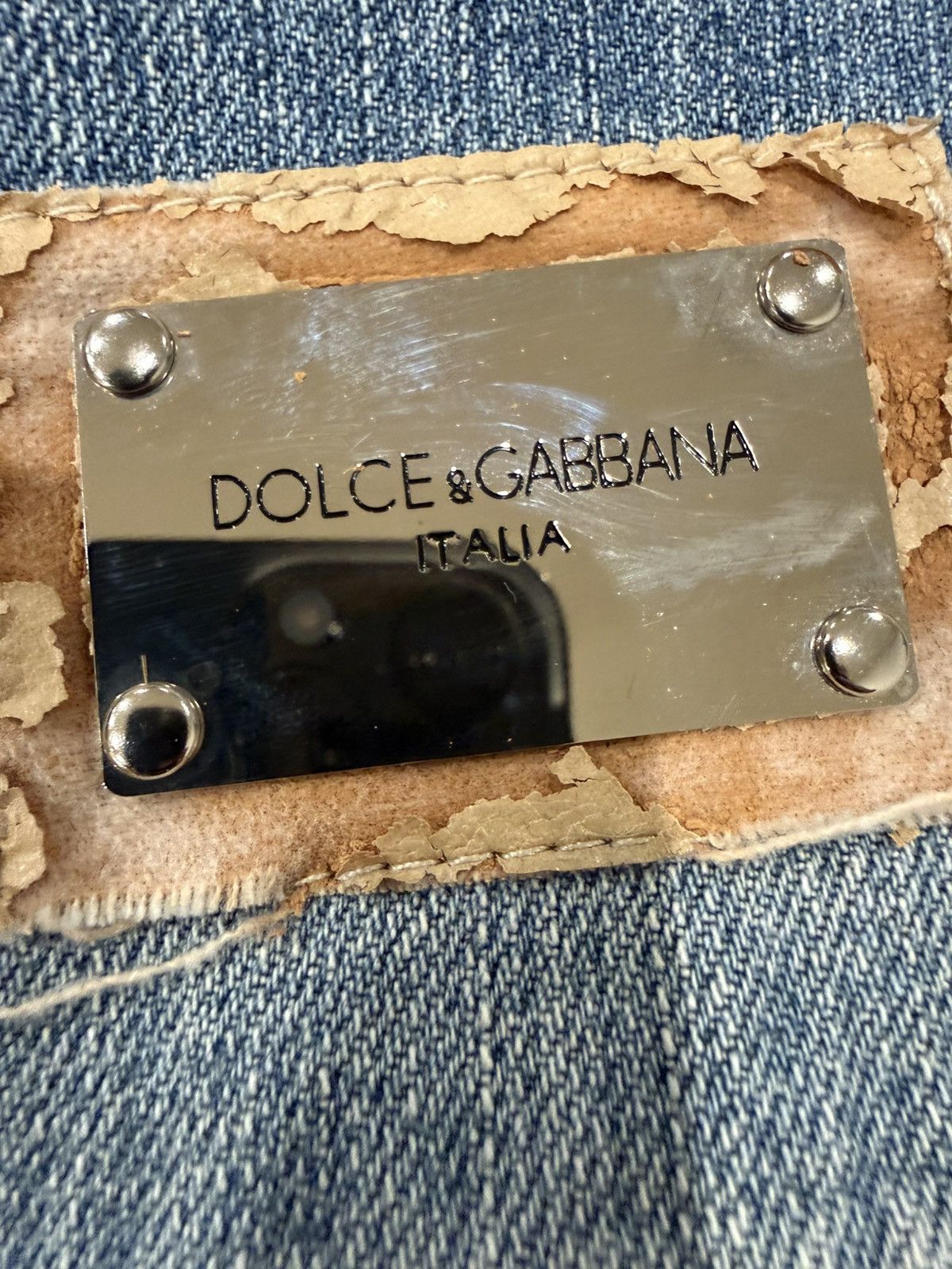 Dolce & Gabbana Dolce & Gabbana Distressed Paneled Denim Trucker Jacket Size US S / EU 44-46 / 1 - 9 Thumbnail