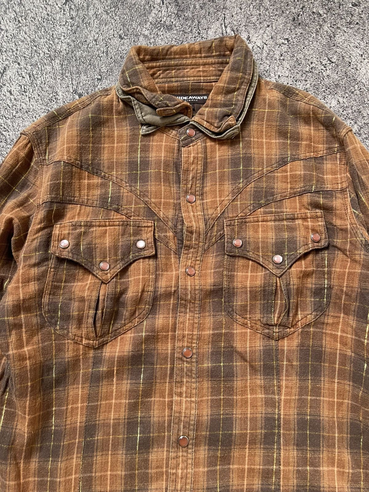 Japanese Brand HIDE AWAYS NICOLE CLUB FLANNEL SHIRT Size US M / EU 48-50 / 2 - 3 Thumbnail