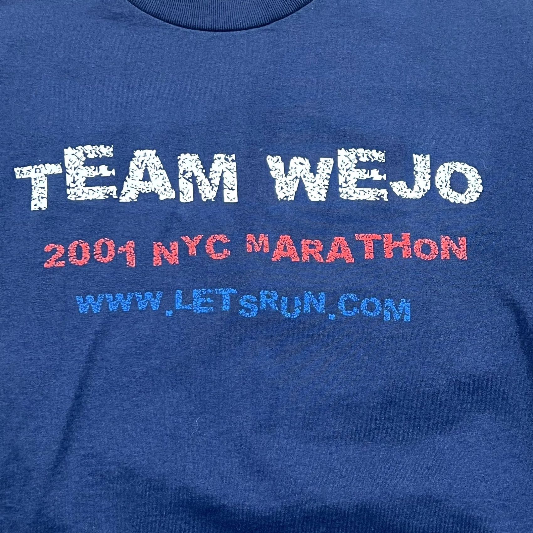 Vintage VINTAGE 2001 Y2K NYC Marathon Wejo T-Shirt Men S Blue Shirt Mens Size US S / EU 44-46 / 1 - 2 Thumbnail