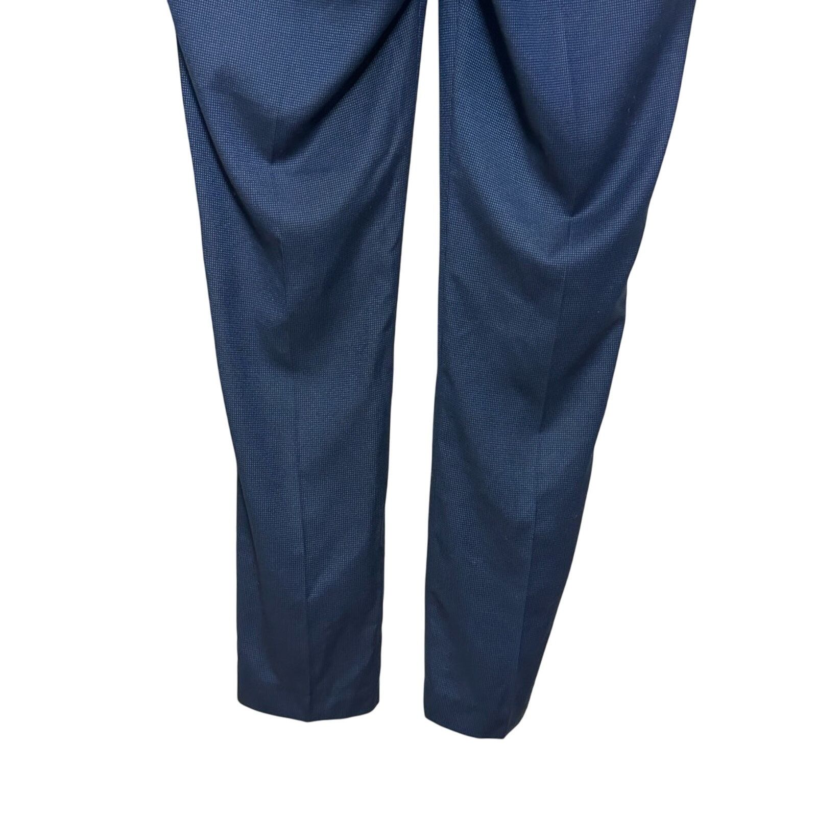 Other ZNT18 Trouser Dress Pants Sleek Flat Front Blue 39X33 Size US 39 - 6 Thumbnail
