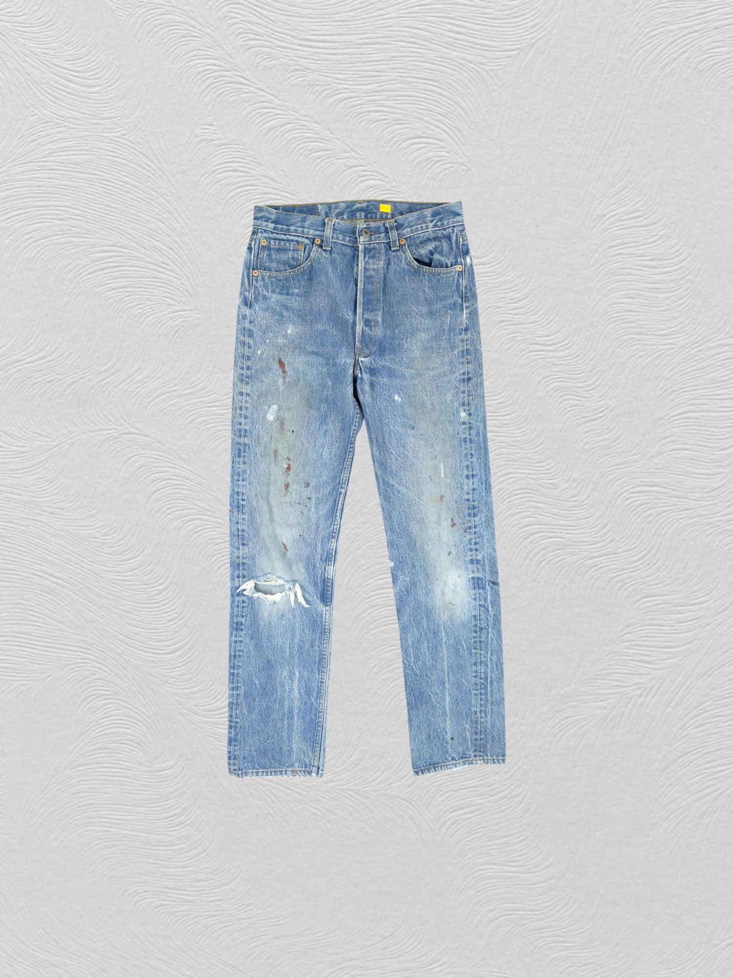 Japanese Brand Vintage Levi's 501 Paint Stain Denim 29 x 32 -JN767 Size US 29 - 1 Thumbnail