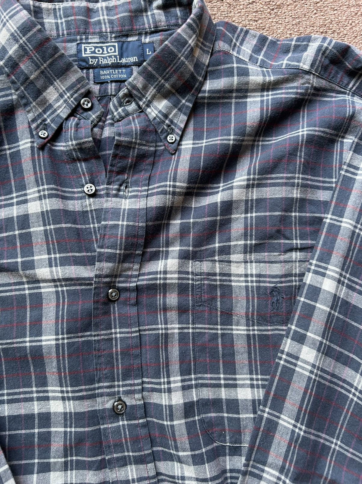 Polo Ralph Lauren Vintage Ralph Lauren Flannel Camicia Shirt 100% Cotton- 90s Size US L / EU 52-54 / 3 - 6 Thumbnail