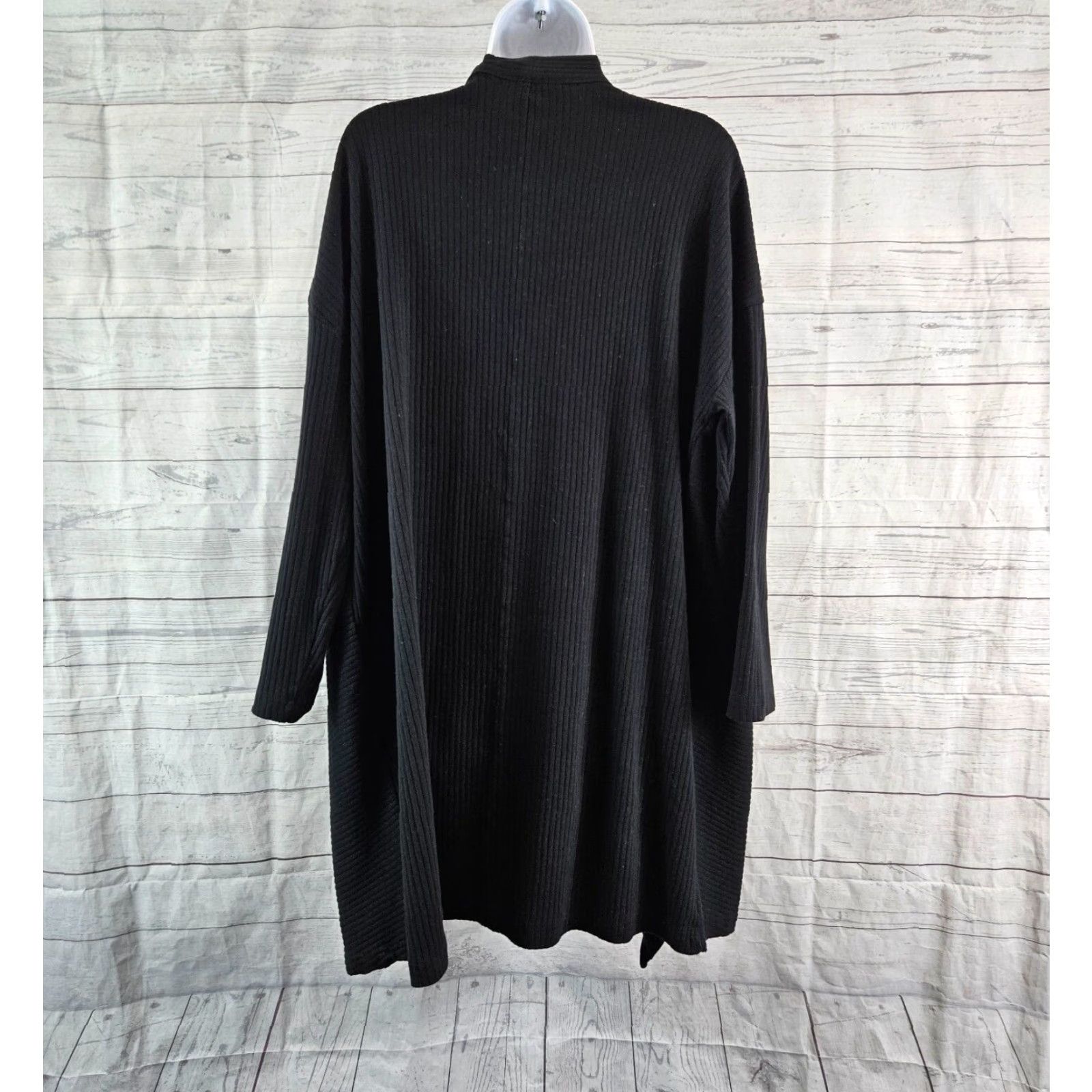Banana Republic VINTAGE Banana Republic Womens Cardigan Sz Large Black Open Front Cotton Blend Size L / US 10 / IT 46 - 3 Thumbnail