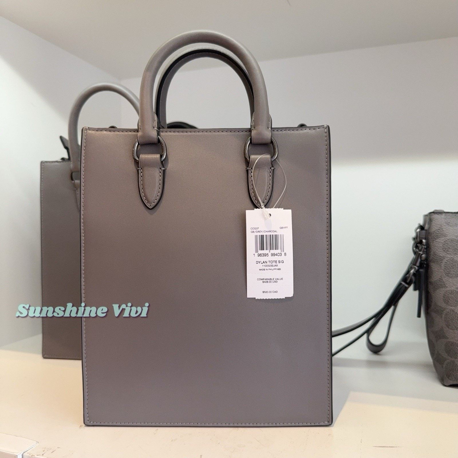 Coach NWT Coach Men's Dylan Tote Bag CCG37 Grey/Charcoal Size ONE SIZE - 5 Thumbnail
