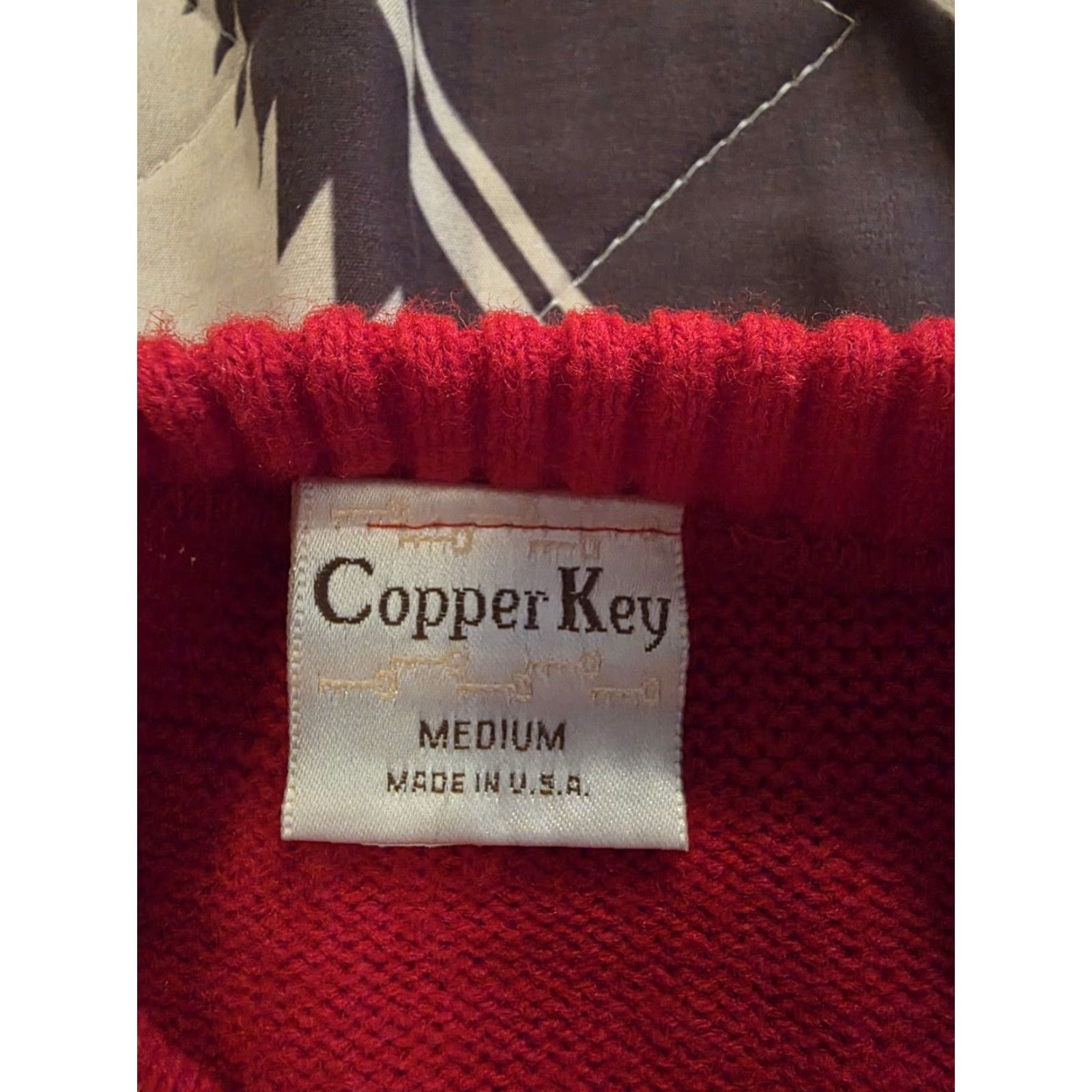 Vintage VINTAGE Copper Key Cardigan Sweater Dalmatian Dogs Knit Little Girl Medium Red 80s Size US M / EU 48-50 / 2 - 3 Thumbnail