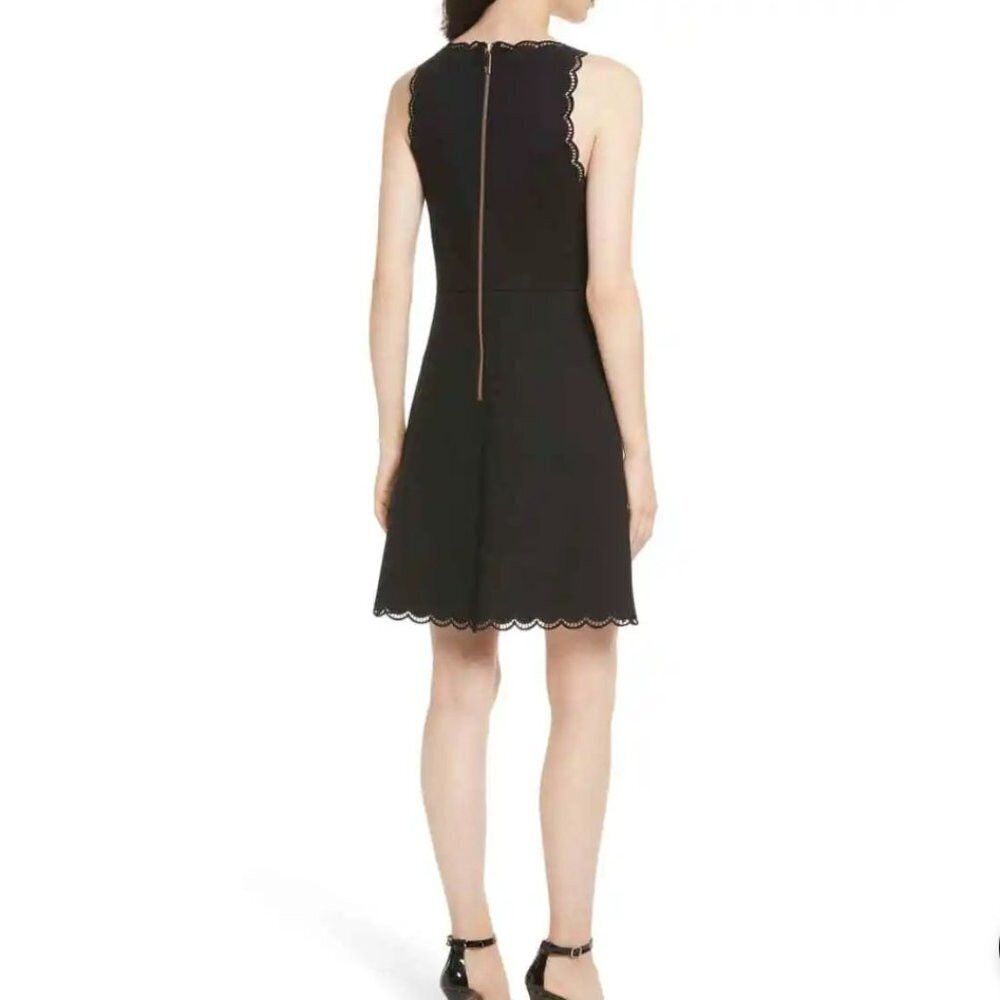 Ted Baker Women's 3 (8) Ted Baker Codi Lace Scallop Hem Black Dress F Size M / US 6-8 / IT 42-44 - 2 Thumbnail