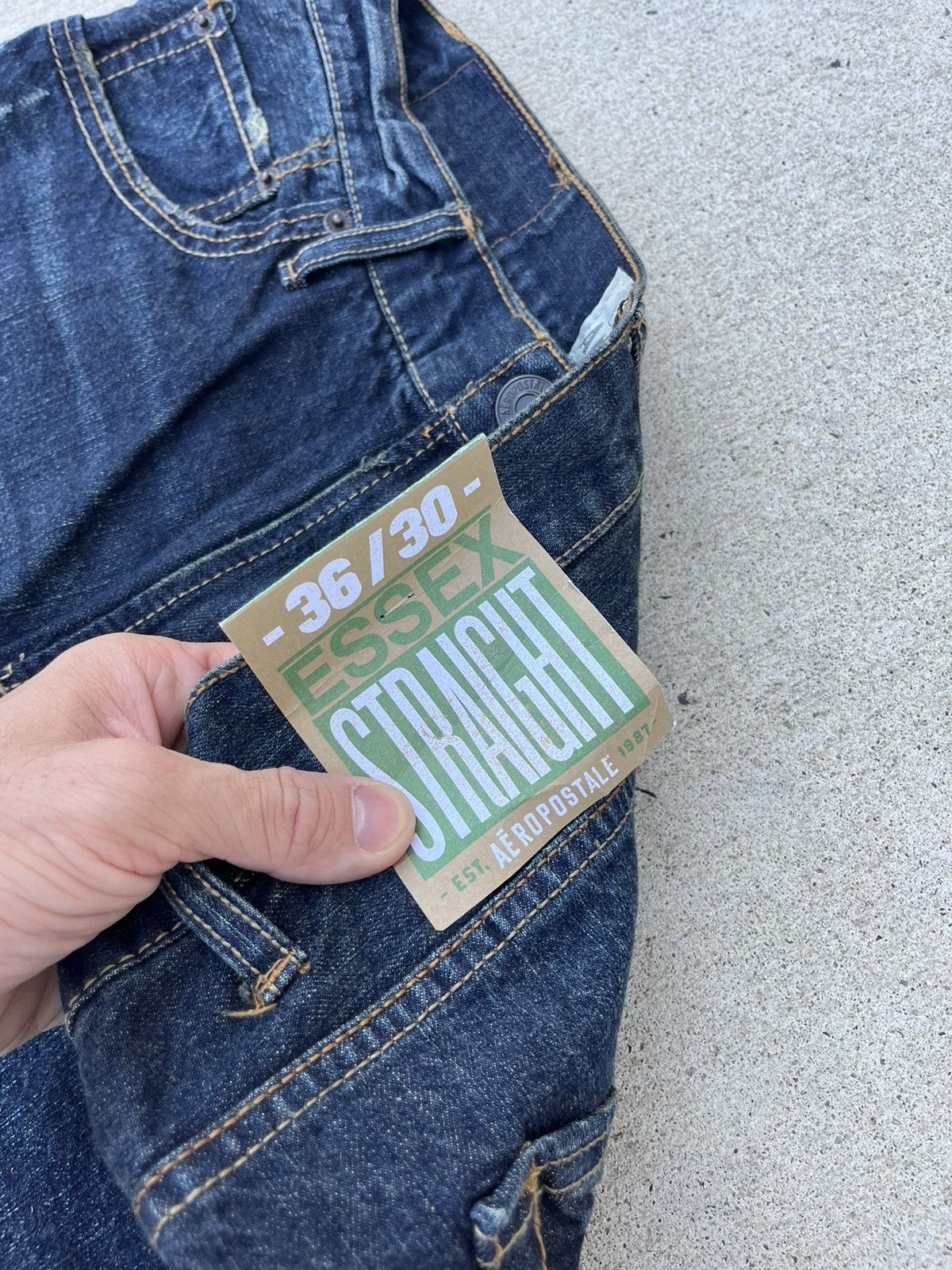 Aeropostale × JNCO × Vintage NEW Crazy Aeropostale Essex Straight Jeans Size US 36 / EU 52 - 5 Thumbnail