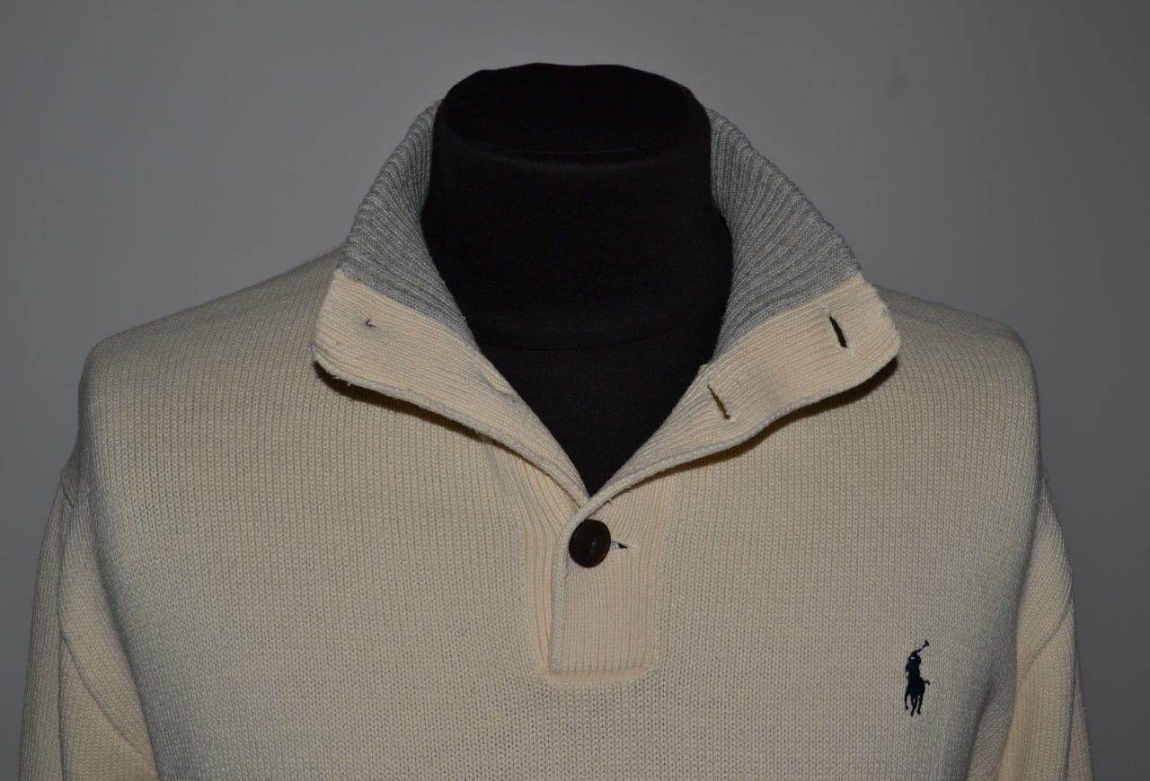 Polo Ralph Lauren × Vintage Polo Ralph Lauren Sweater Cotton 1/4 zip Size XXL Size US XXL / EU 58 / 5 - 4 Thumbnail