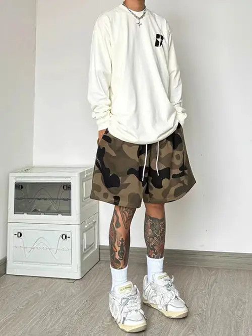 Japanese Brand Honoka x Jyoge Camouflage Vintage Niche High Street Shorts Size US 32 / EU 48 - 3 Thumbnail