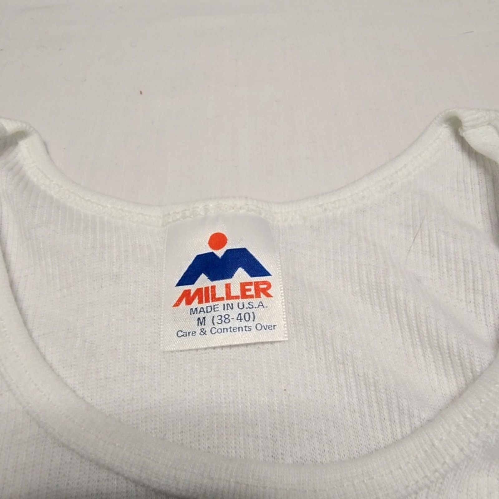 Vintage Vintage Miller Tank Top White Ribbed 90s M Sleeveless Shirt Size US M / EU 48-50 / 2 - 4 Thumbnail