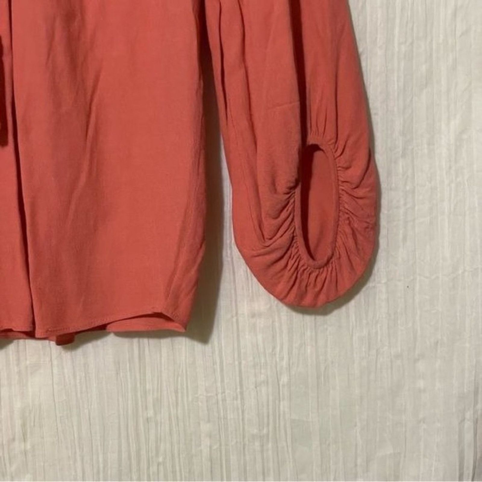 Diane von Furstenberg Diane Von Furstenberg Aquilina Blouse Tassel Tie Orange 2 Size XS / US 0-2 / IT 36-38 - 4 Thumbnail