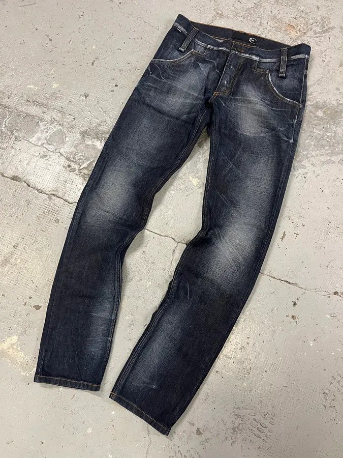 Designer × Just Cavalli × Vintage AW2010 Cavalli Brut Marin Faded Denim Slim Jeans Size US 30 / EU 46 - 5 Thumbnail