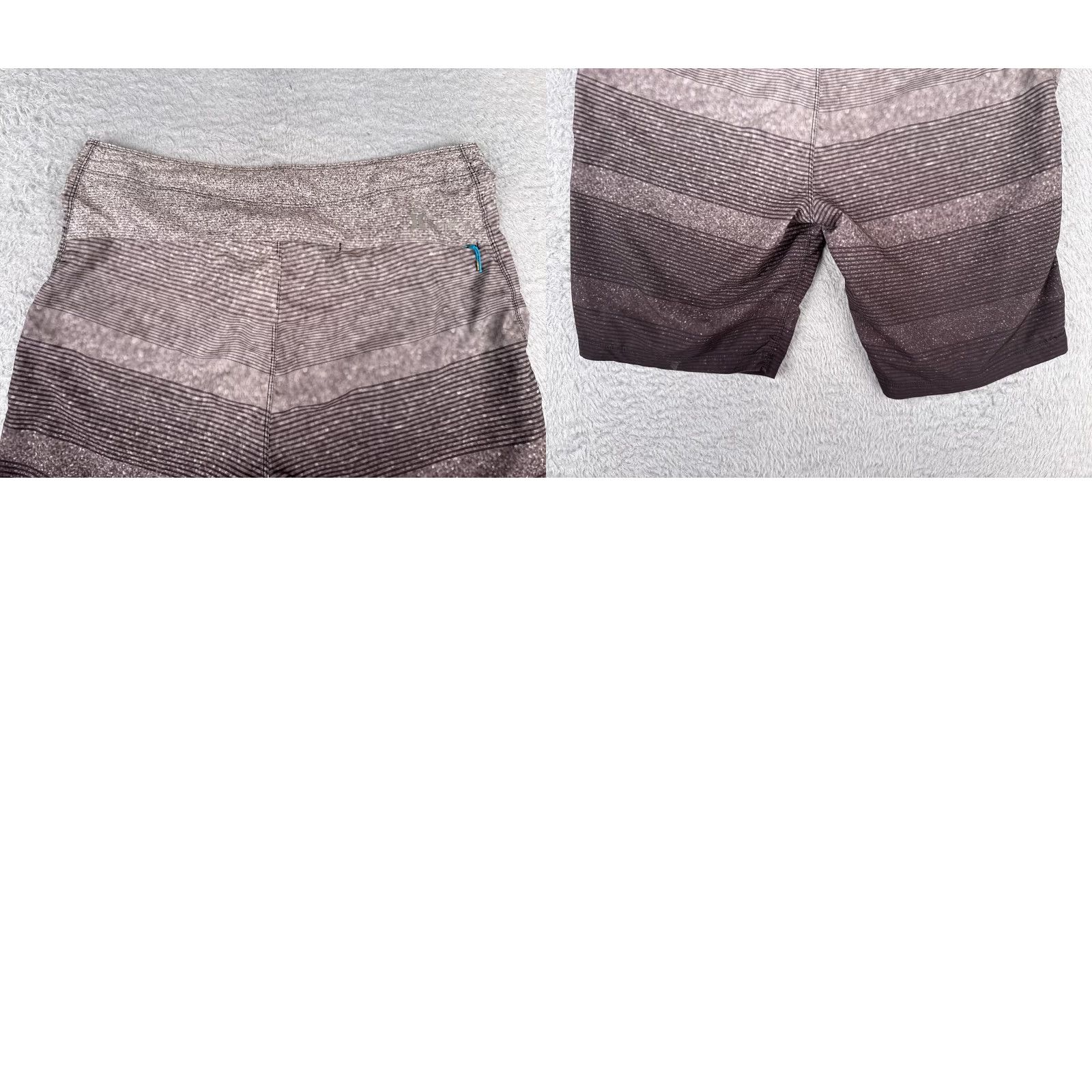 Hurley Hurley Swim Trunks Mens 32 Gray Stripe Board Shorts Beach Surf Skate 32x9 Size US 32 / EU 48 - 9 Thumbnail