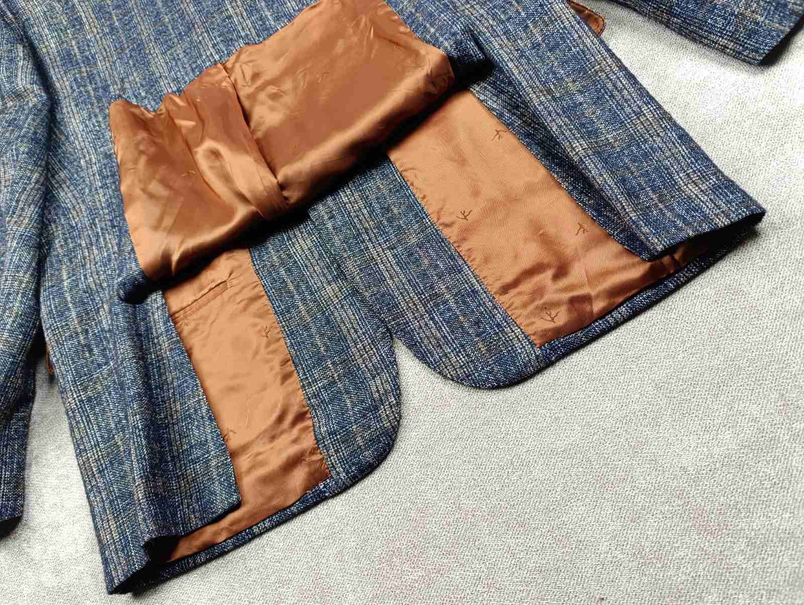 Isaia ISAIA NAPOLI MENS WOOL/SILK SPORT JACKET SIZE 54 IN CHECK Size 54R - 10 Thumbnail