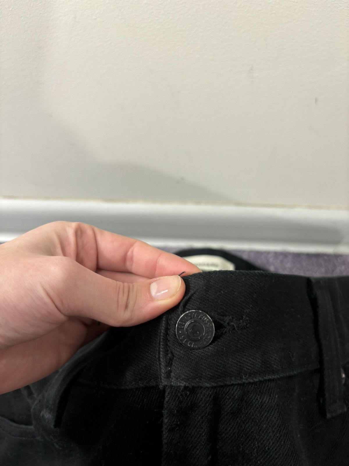 Levi's Vintage Levi’s 506 Men’s Straight Fit USA Black Denim Jeans Size US 36 / EU 52 - 18 Thumbnail
