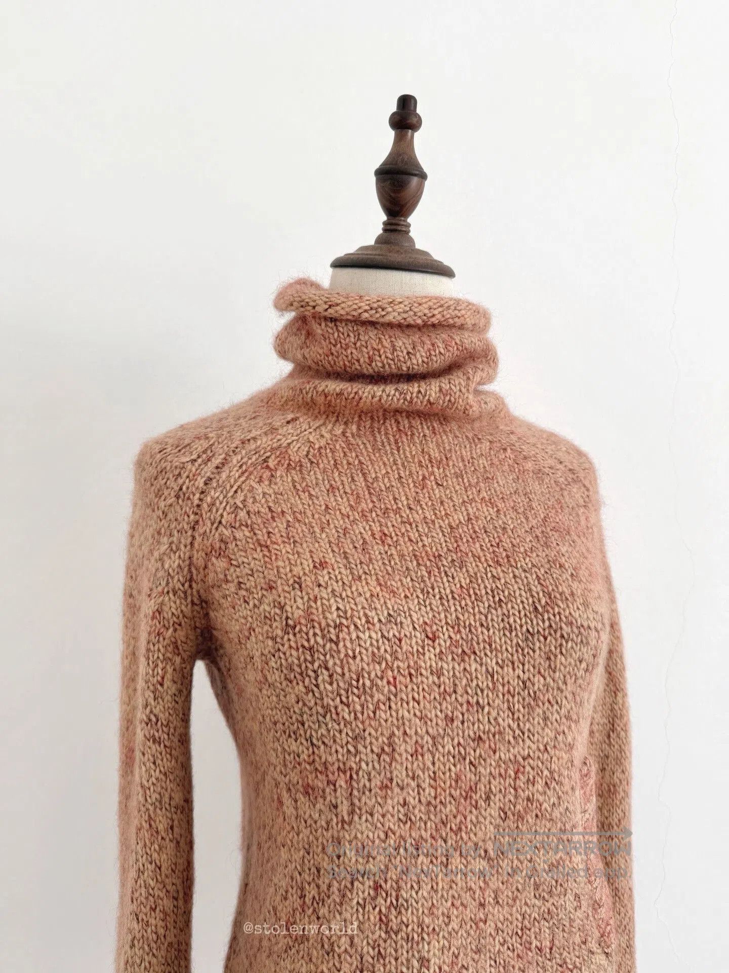 Y's pink knit turtleneck sweater with pocket. Size S / US 4 / IT 40 - 5 Thumbnail