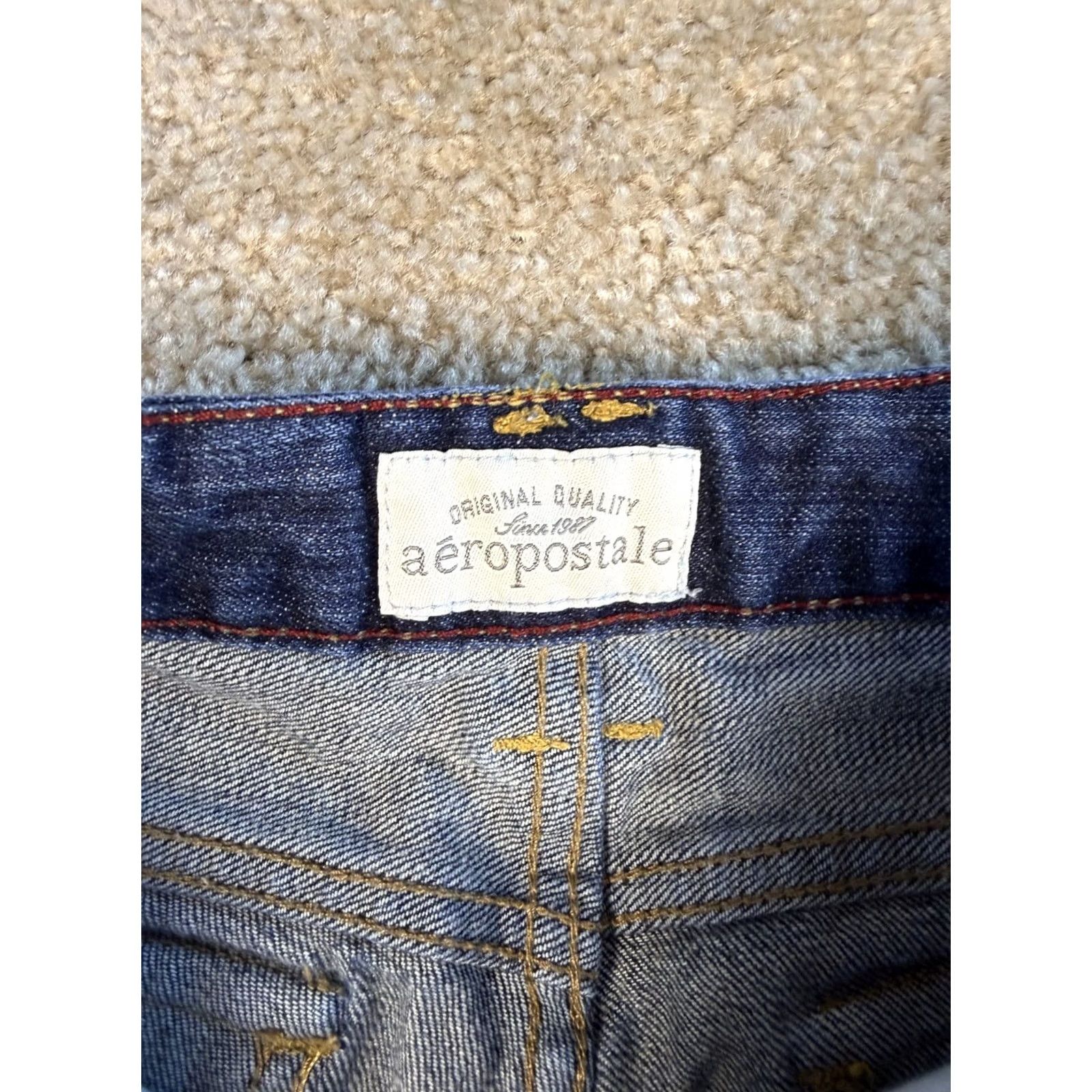 Vintage VINTAGE Aeropostale Jeans Women's Cropped Blue Size 00 Button Pockets Y2K Size 24" / US 00 / IT 34 - 4 Thumbnail