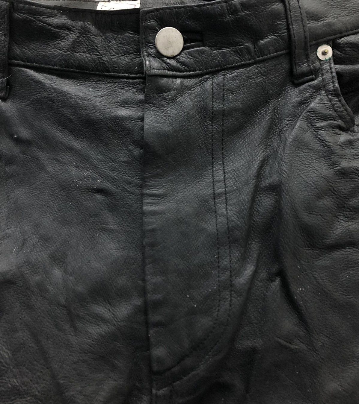 Japanese Brand Vintage Dog House Black Genuine Leather Pants Size US 31 - 12 Thumbnail