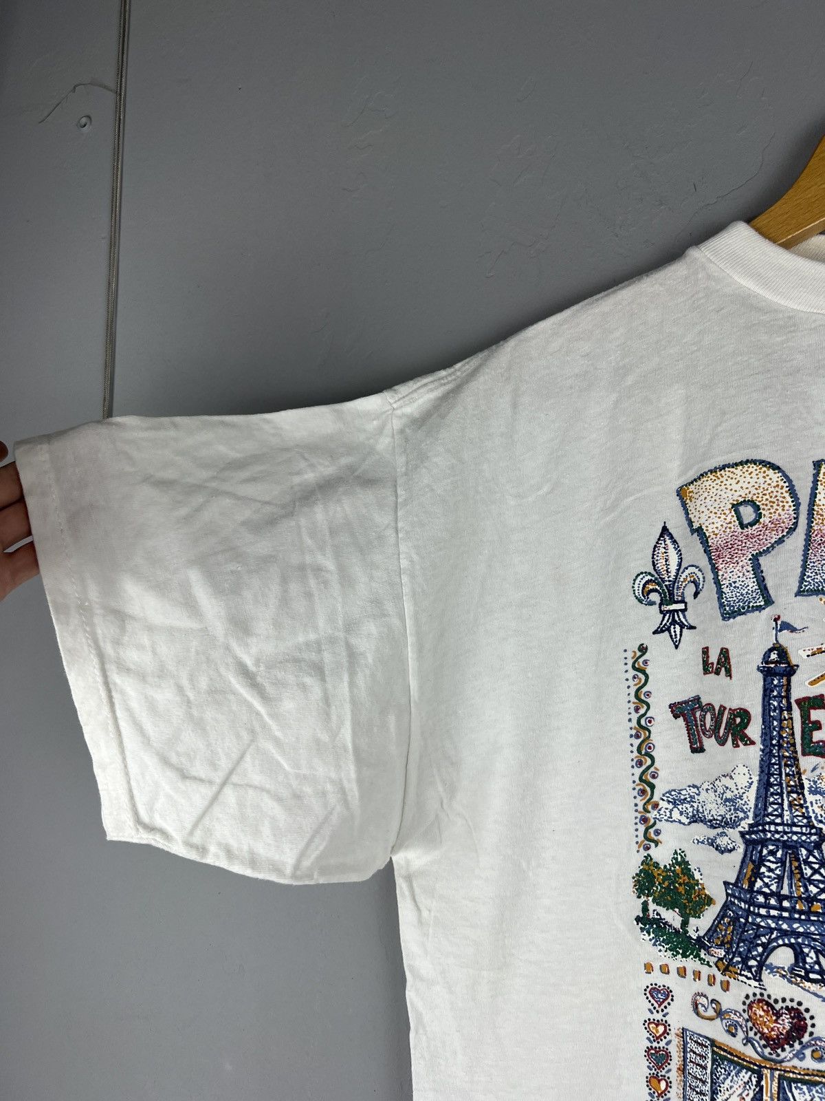 Designer × Vintage Vintage 90s Paris city tee Size US L / EU 52-54 / 3 - 7 Thumbnail