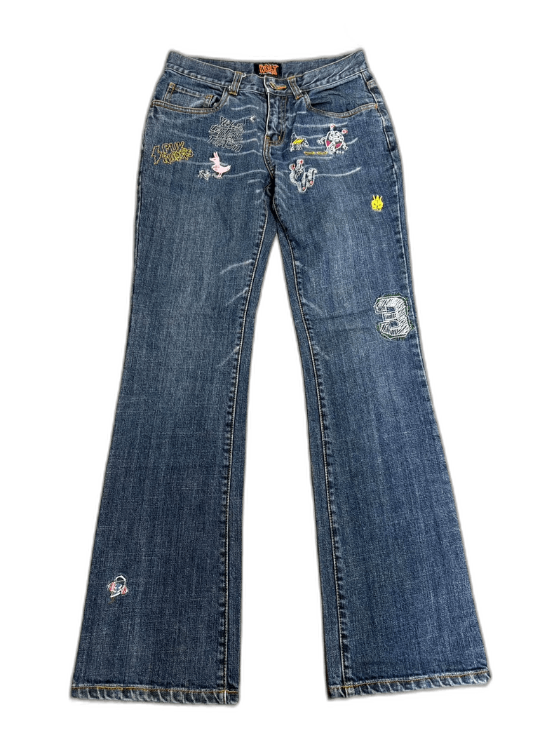 Walter Van Beirendonck Vintage Walter Van Beirendonck Embroidered Jeans-2506 Size 26" / US 2 / IT 38 - 1 Thumbnail