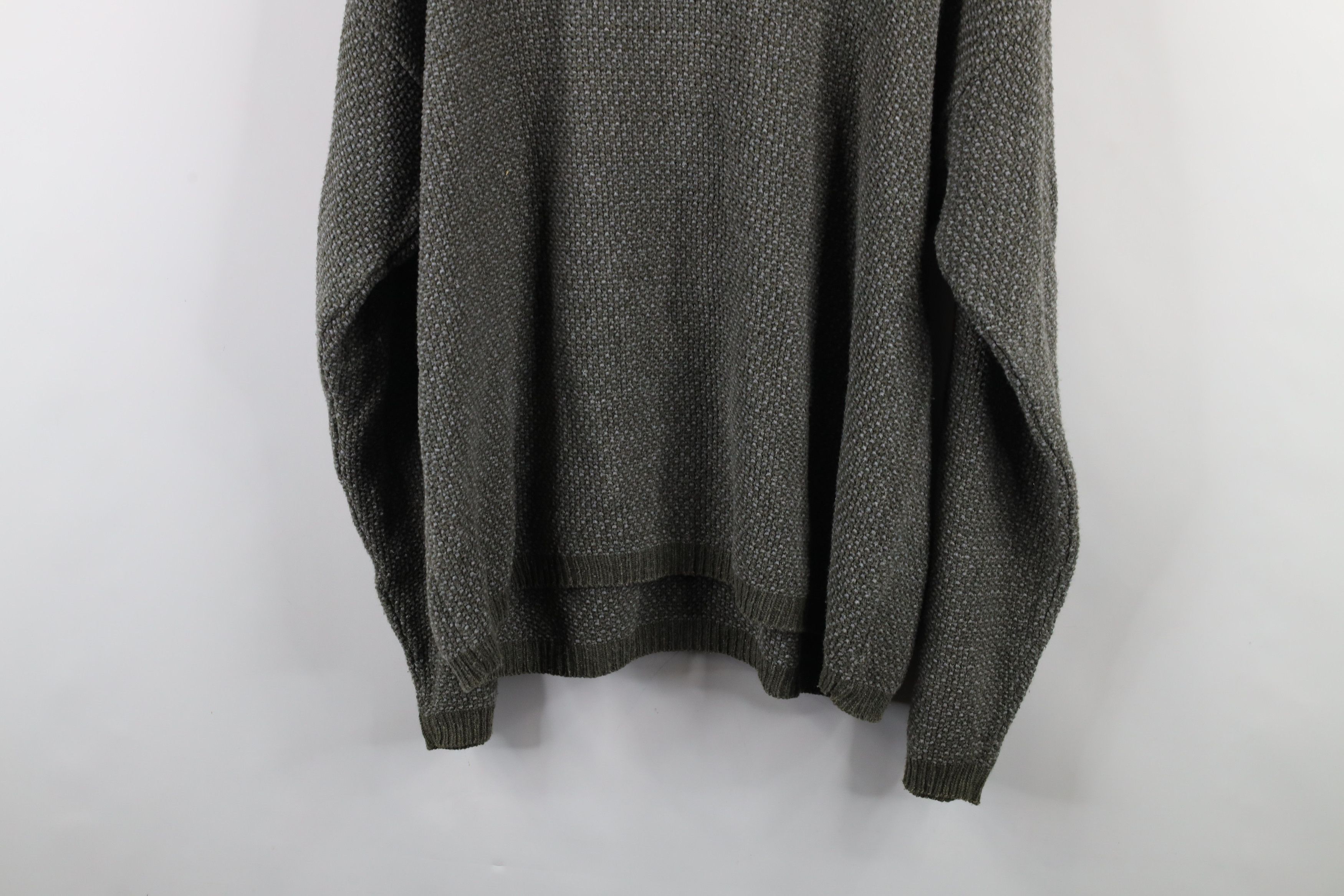 Vintage Vintage 90s Streetwear Thermal Knit Henley Sweater Green USA Size US L / EU 52-54 / 3 - 10 Thumbnail