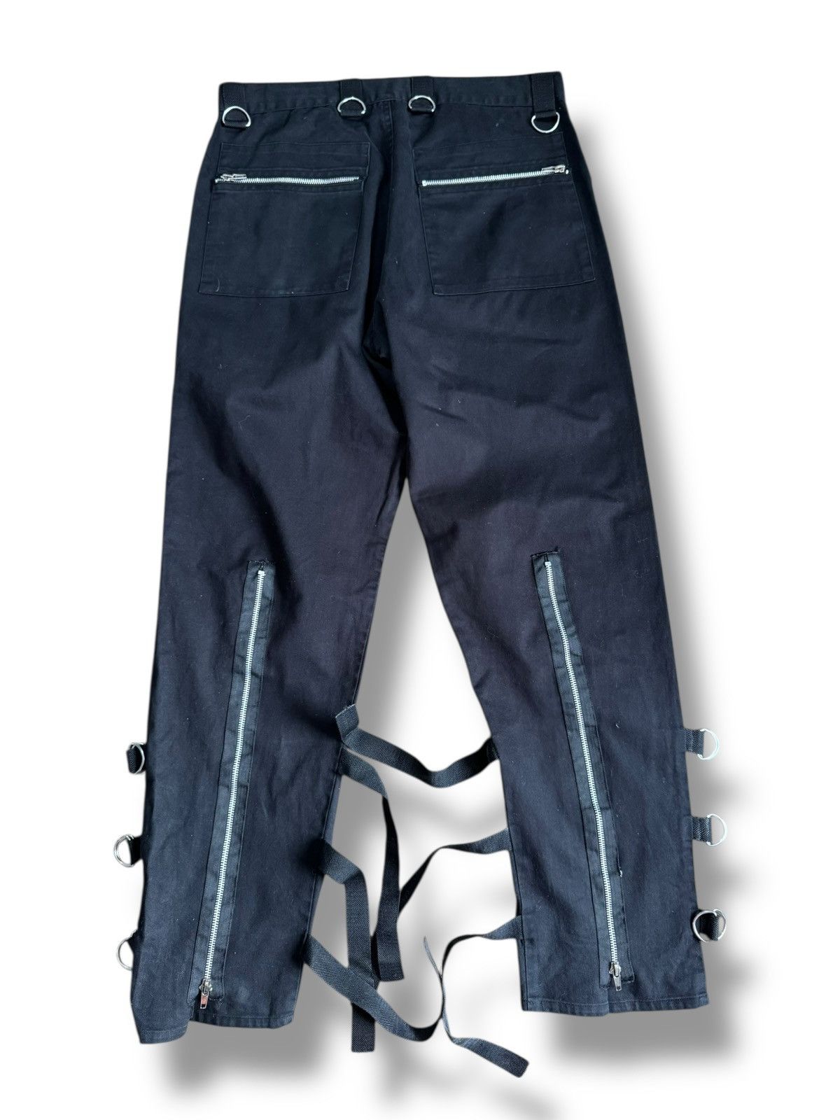 Japanese Brand Vintage Multi Pocket Flared Pants Jeans Size US 31 - 3 Thumbnail