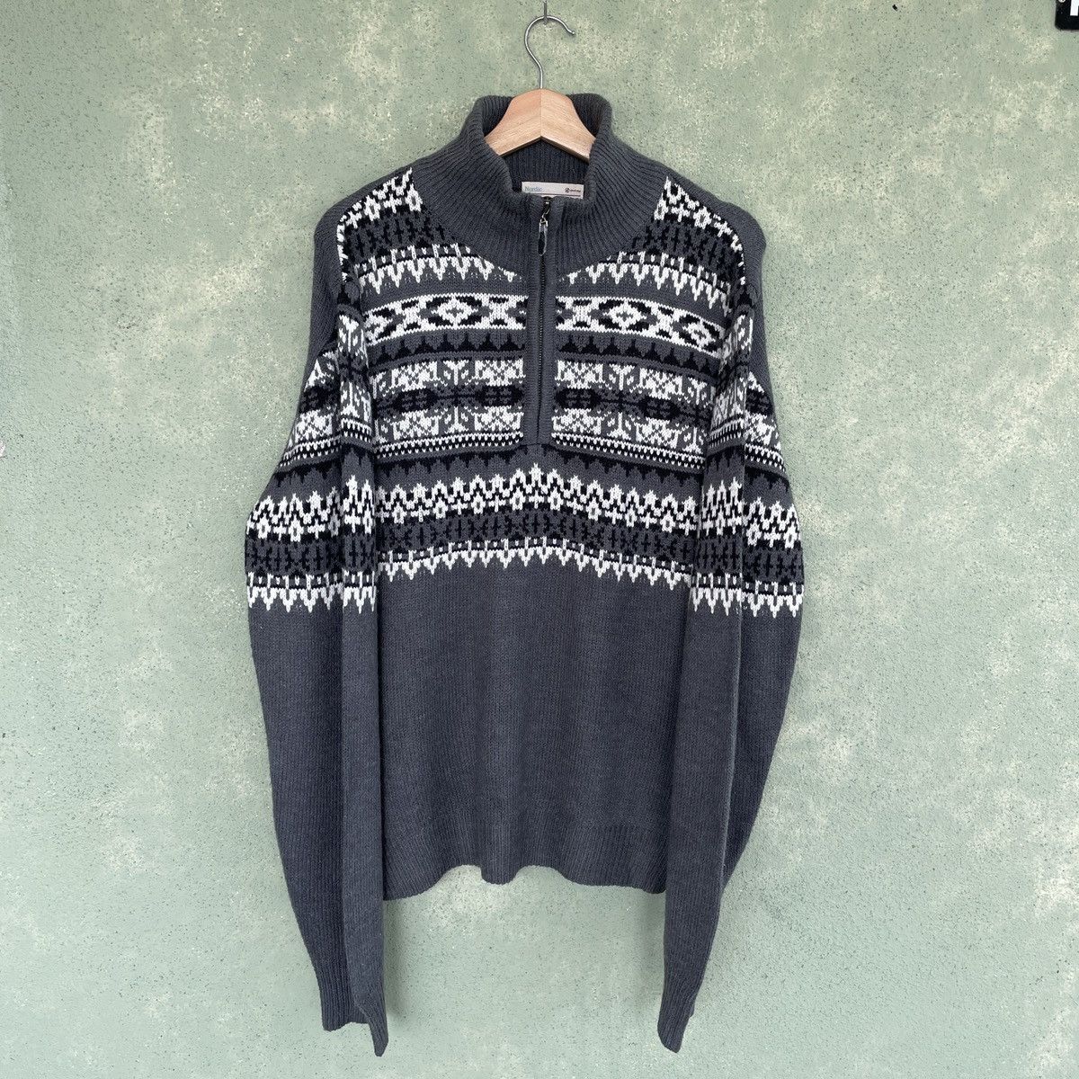 Homespun Knitwear × Japanese Brand Vintage Japanese HalfZip Knitwear Sweater Jumper Size US L / EU 52-54 / 3 - 1 Thumbnail