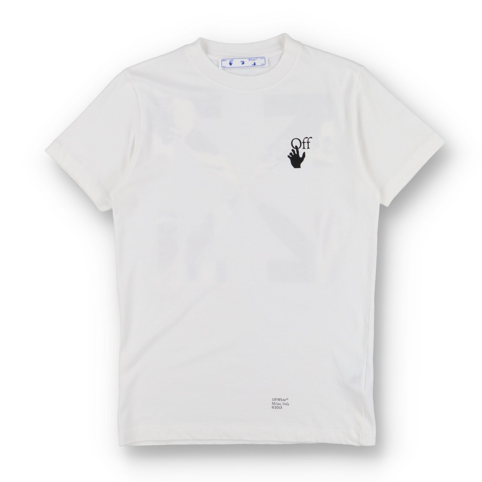 Off-White White Monochrome Caravaggio Arrows Logo T-Shirt Size US S / EU 44-46 / 1 - 5 Thumbnail