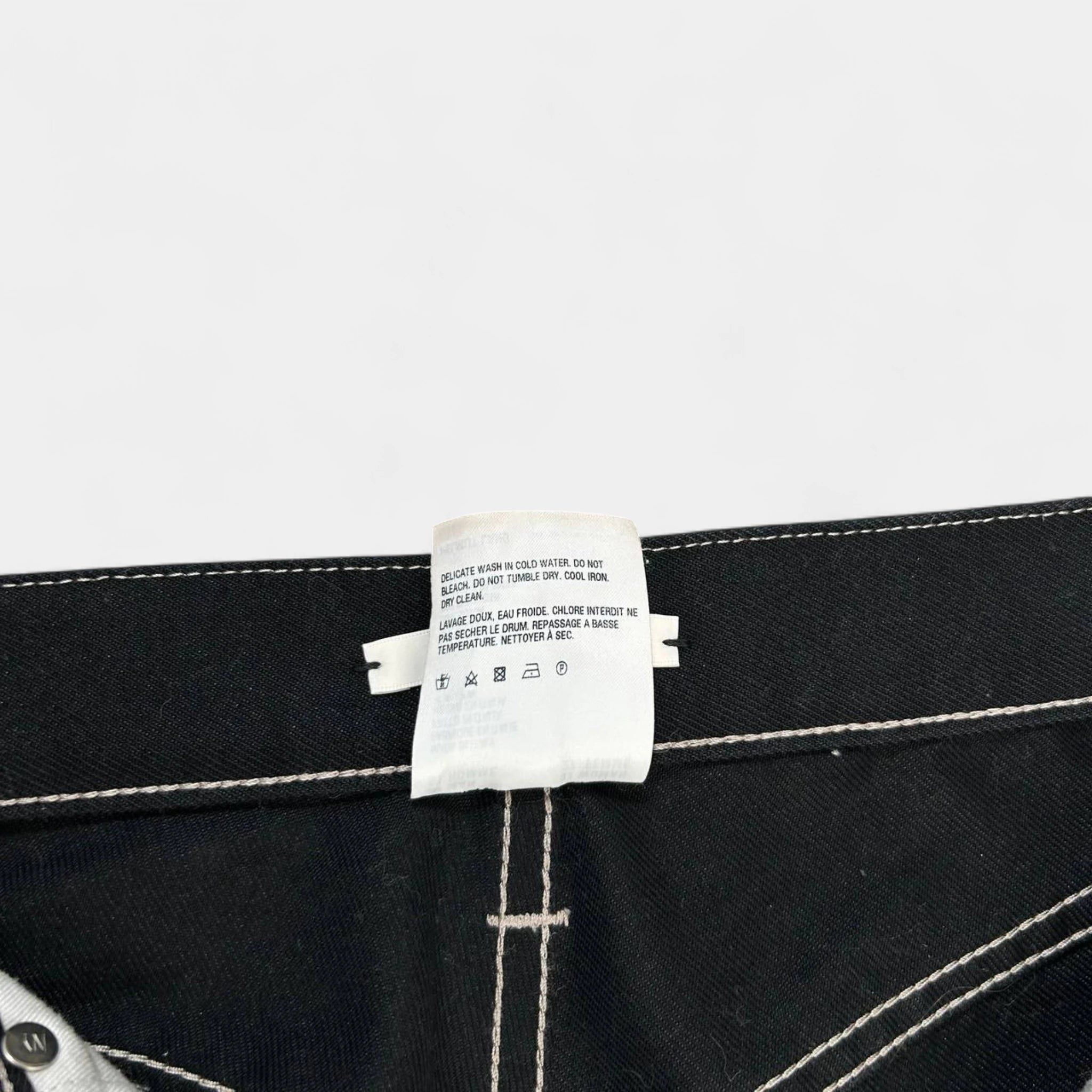 Helmut Lang Helmut Lang 2010s Contrast Stitching Black Pants Size US 30 / EU 46 - 4 Thumbnail