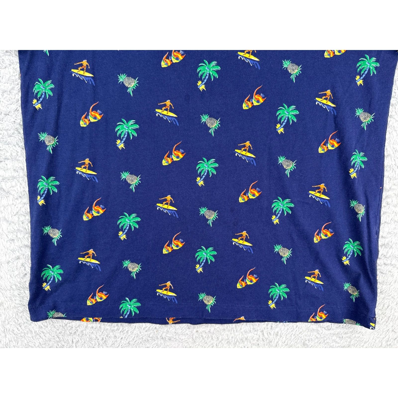 Ralph Lauren Polo Ralph Lauren Shirt Men Medium Blue 100% Cotton Crew Surfer Pineapple Palm Size US M / EU 48-50 / 2 - 5 Thumbnail