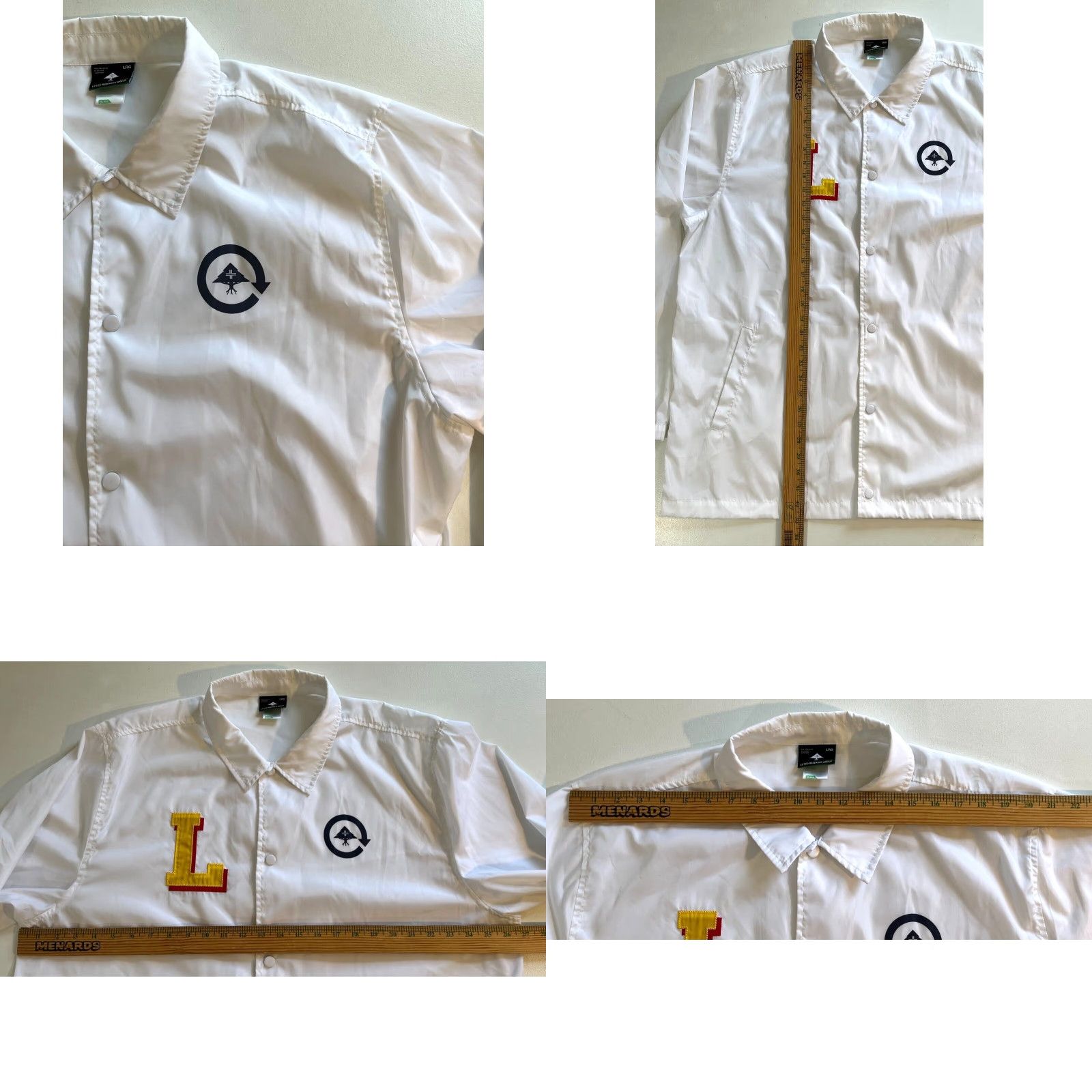 Vintage LRG Lifted Research Group Jacket Mens Windbreaker 3XL White Logo Windbreaker City Hip Hop Casual Lightweight Pattern Solid Snap Closure Size US XXL / EU 58 / 5 - 9 Thumbnail
