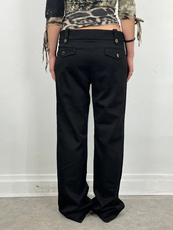 Gucci SS2006 Gucci Black Cotton Classy Pants by Frida Giannini Size 29" - 4 Thumbnail